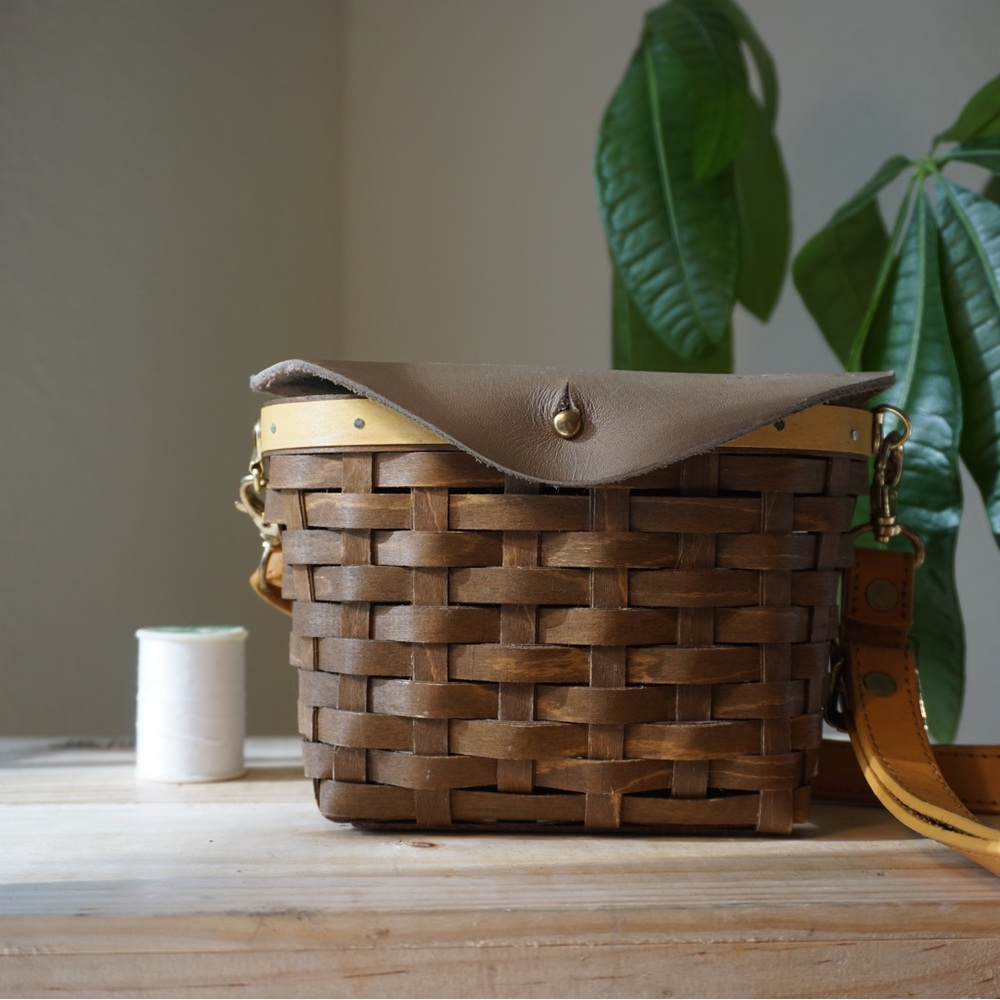 Vintage Longaberger Handmade Basket Shoulder Purse
